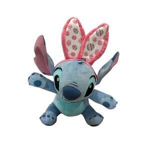 Disney Stitch Plush Easter Pink Egg Design Bunny Ears Retired Rare  HTF 15”